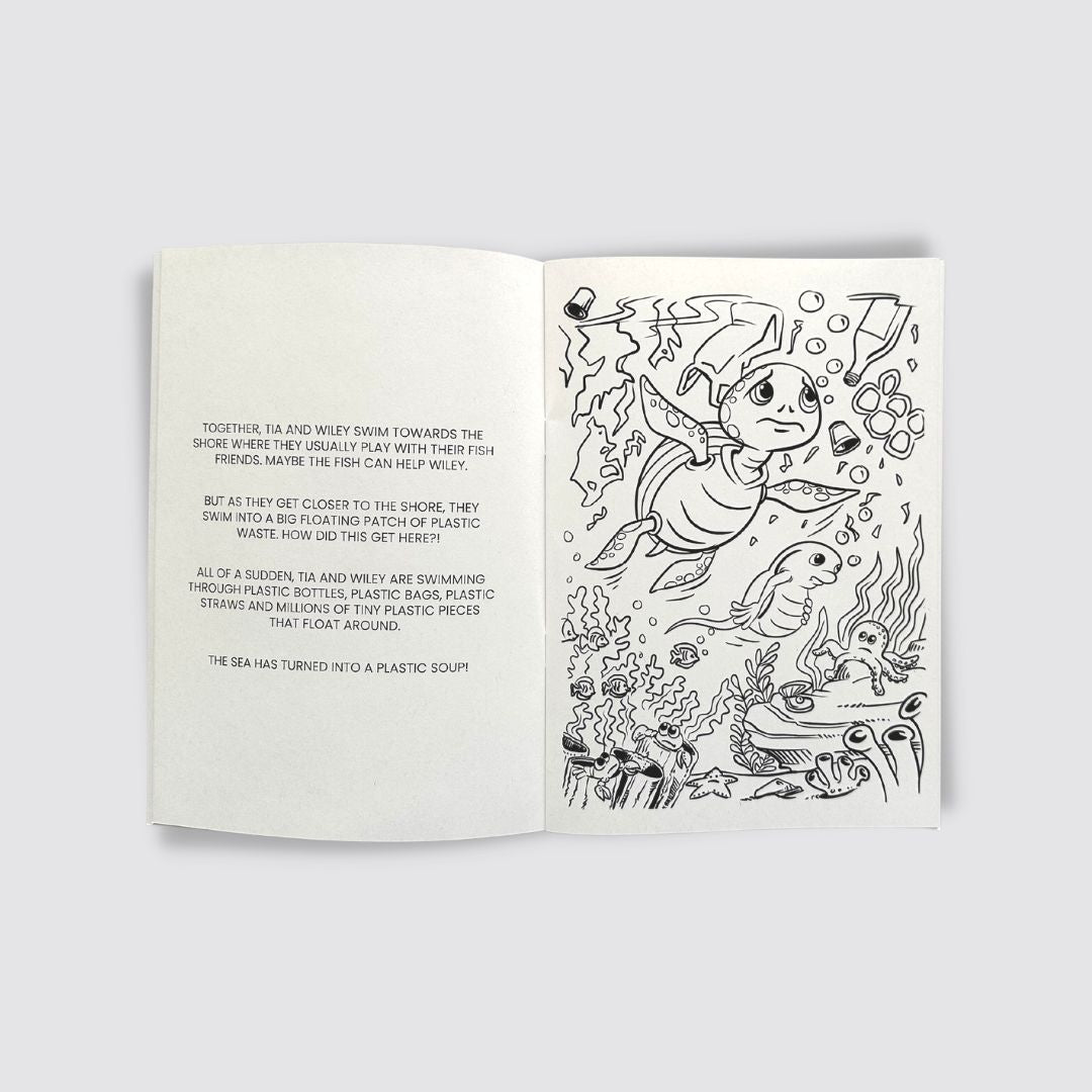 Colouring Book and Children's Story for Little Ocean Heroes