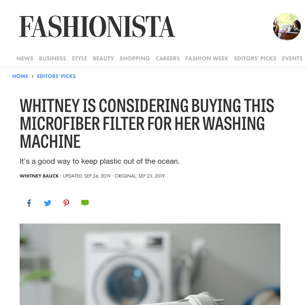 Whitney is considering buying this microfiber filter for her washing machine