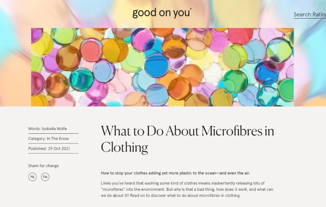Goodonyou: What to Do About Microfibres in Clothing