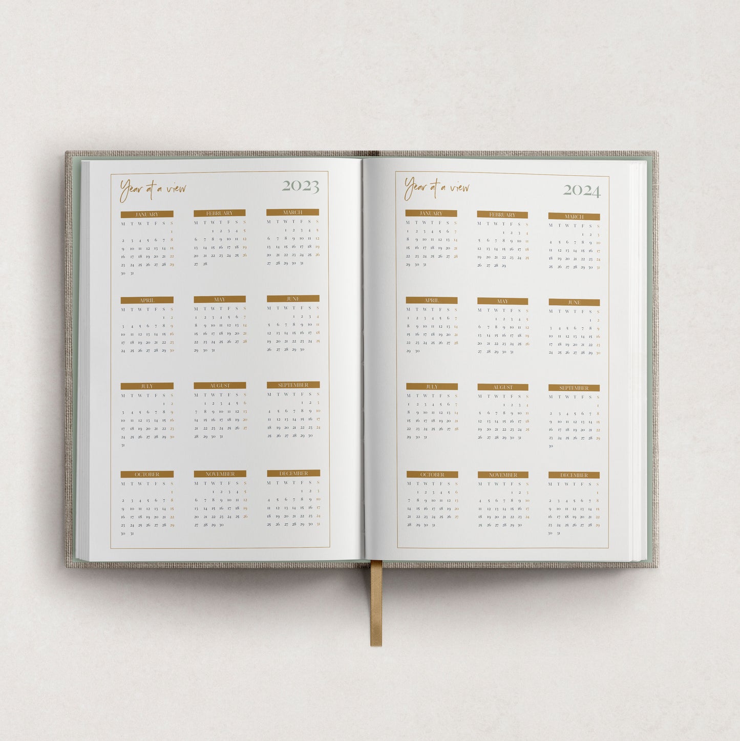 Yearly planner for sustainable living 2023